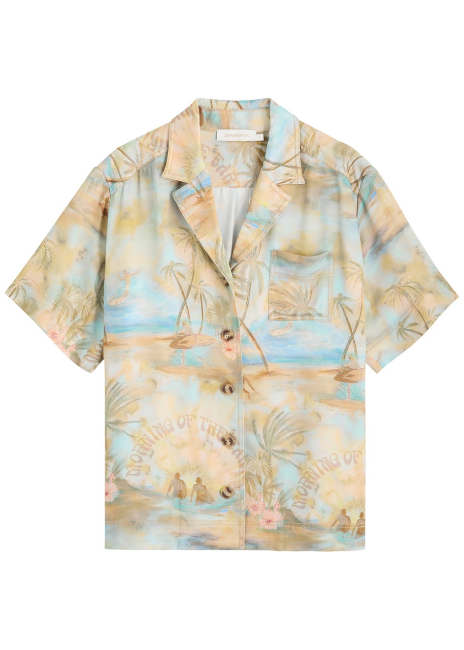 Zimmermann Illuminate Printed Crepe Shirt - 1