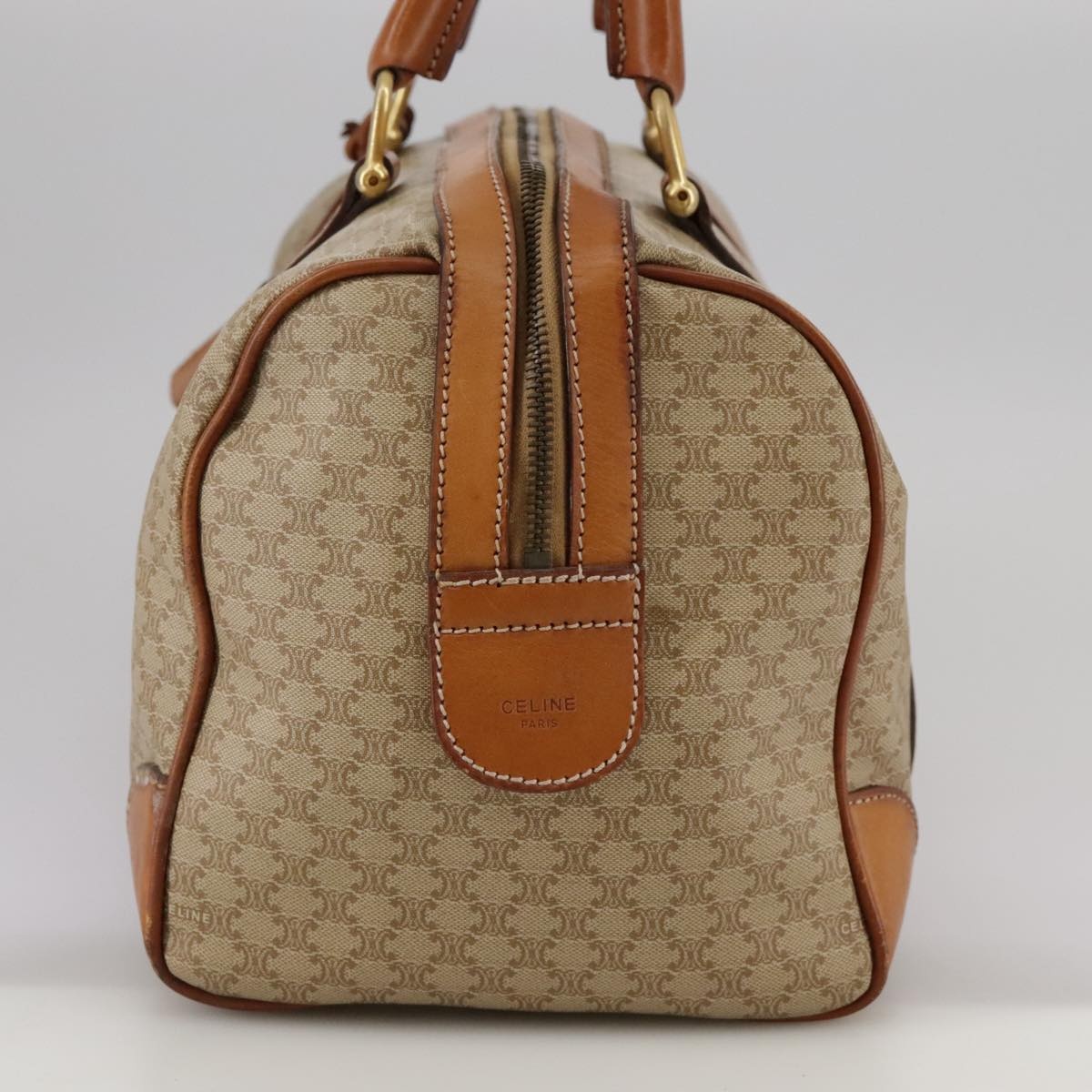 CELINE Macadam Canvas Hand Bag Beige - 4
