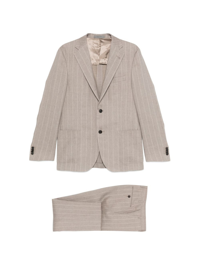 striped single-breasted blazer 1
