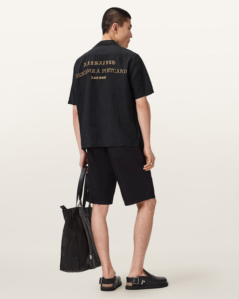 DUNLOE SHORT SLEEVE BOXY LINEN SHIRT 6