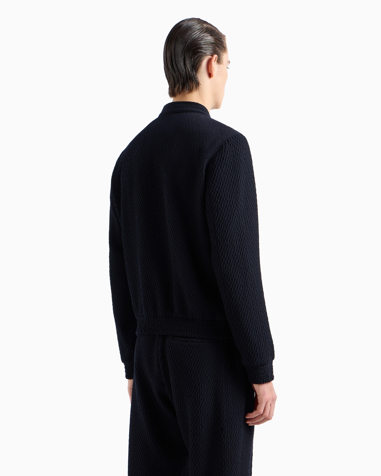 BLOUSON IN 3D-EFFECT VIRGIN-WOOL STRETCH JERSEY KNIT - 3