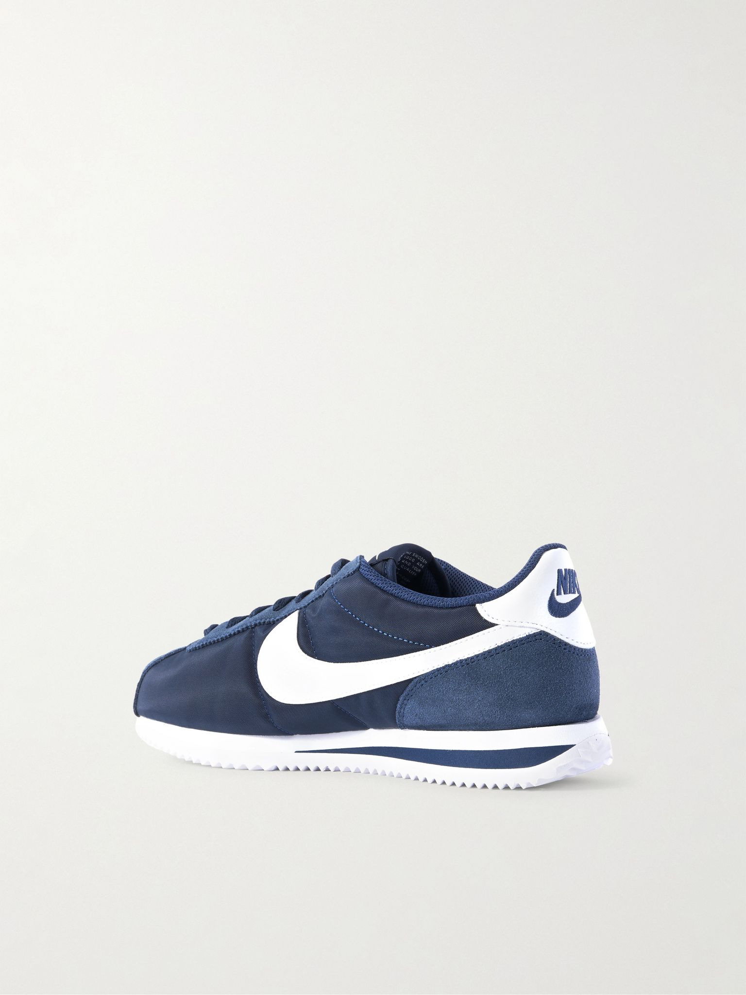 Cortez Suede and Leather-Trimmed Shell Sneakers Navy - 4