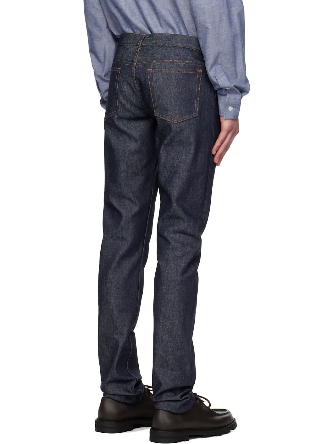 Navy Petit Standard Jeans - 3