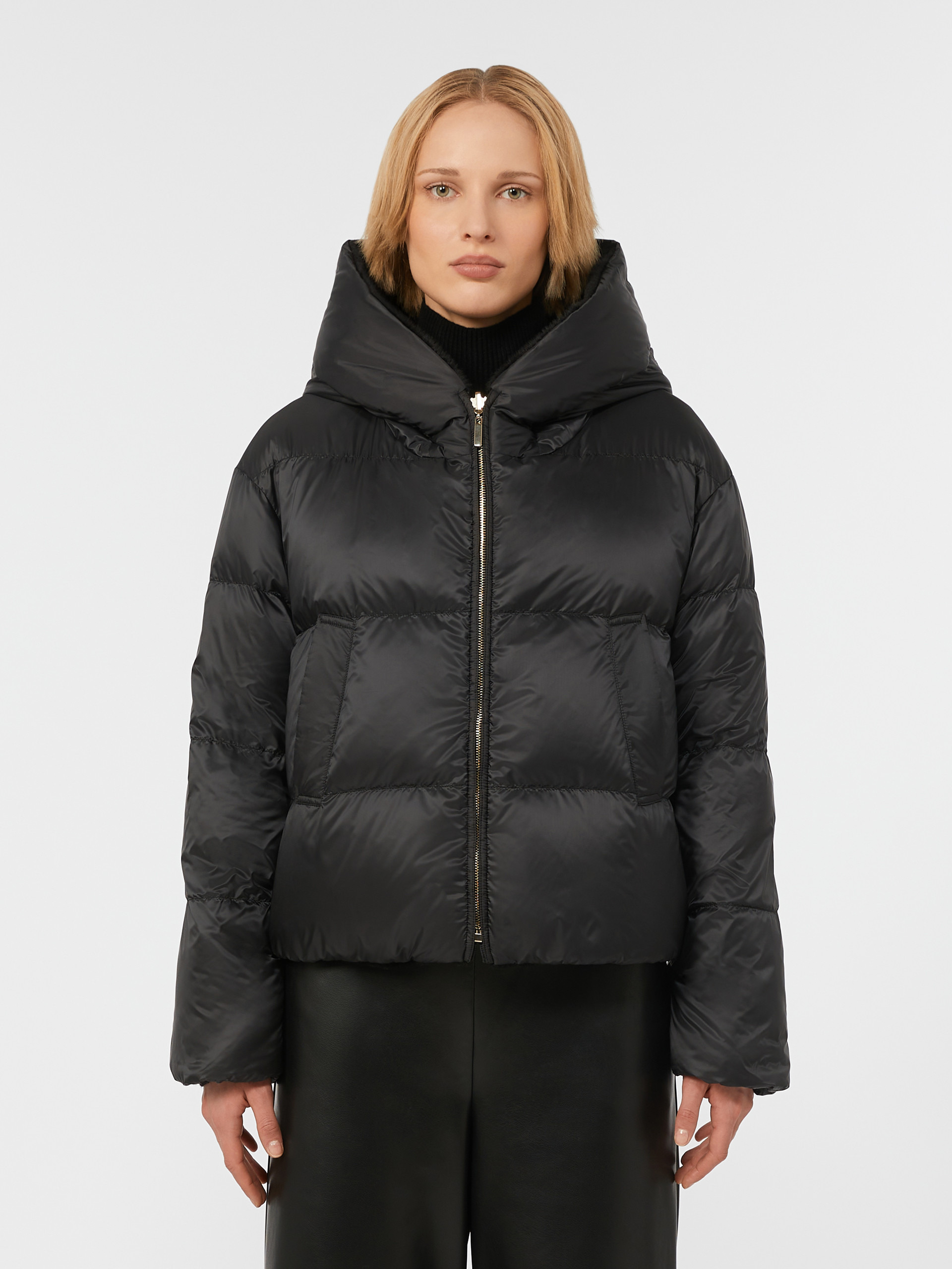 OLLY Short, reversible alpaca and wool padded jacket - 5