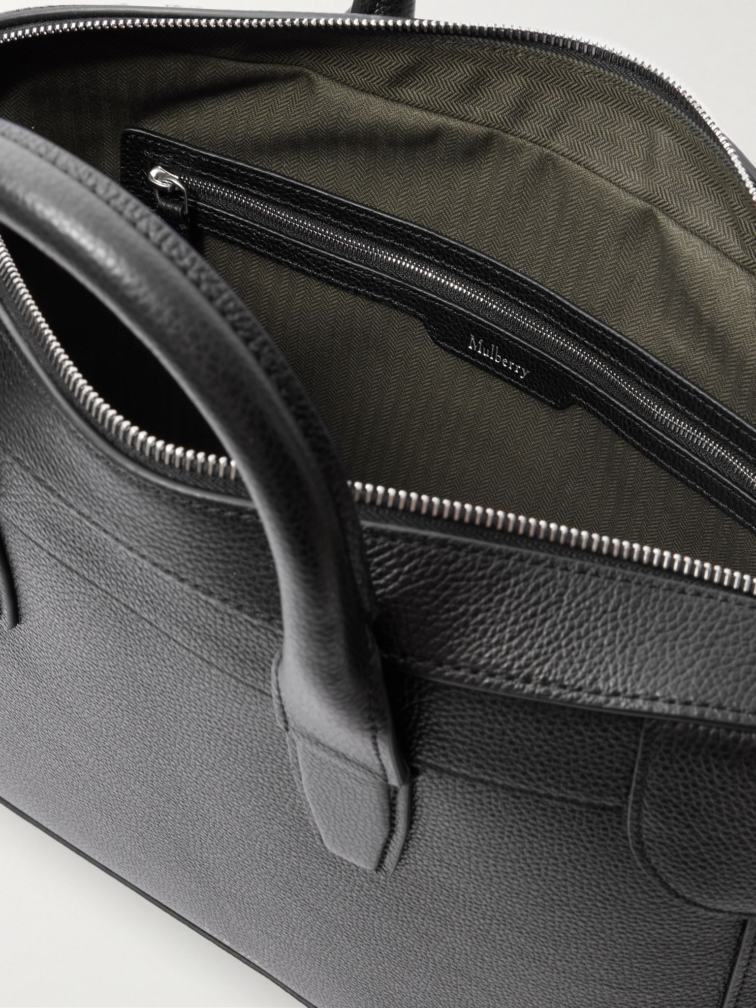 Belgrace Full-Grain Leather Briefcase Black - 5