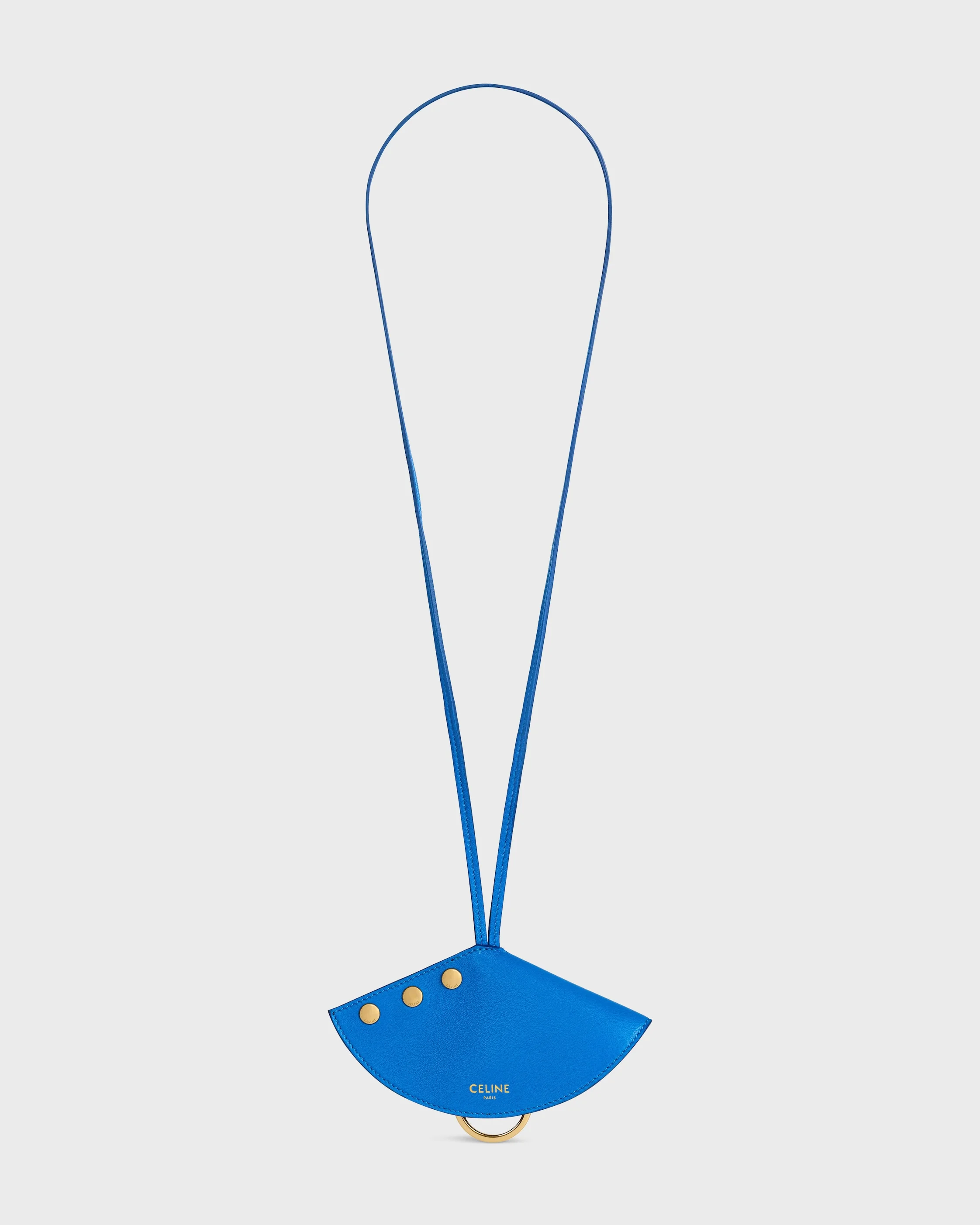 CELINE POUCH NECKLACE IN LAMBSKIN AND BRASS WITH GOLD FINISH - 1