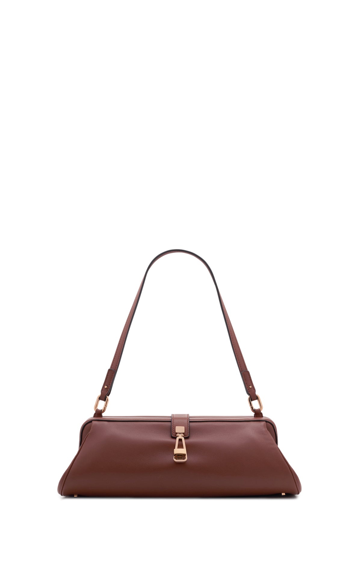 Paola Clutch in Cognac Nappa Leather - 3