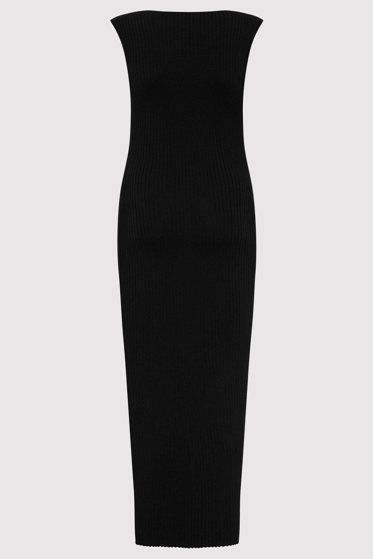 Cut Away Knit Dress - Black - 6