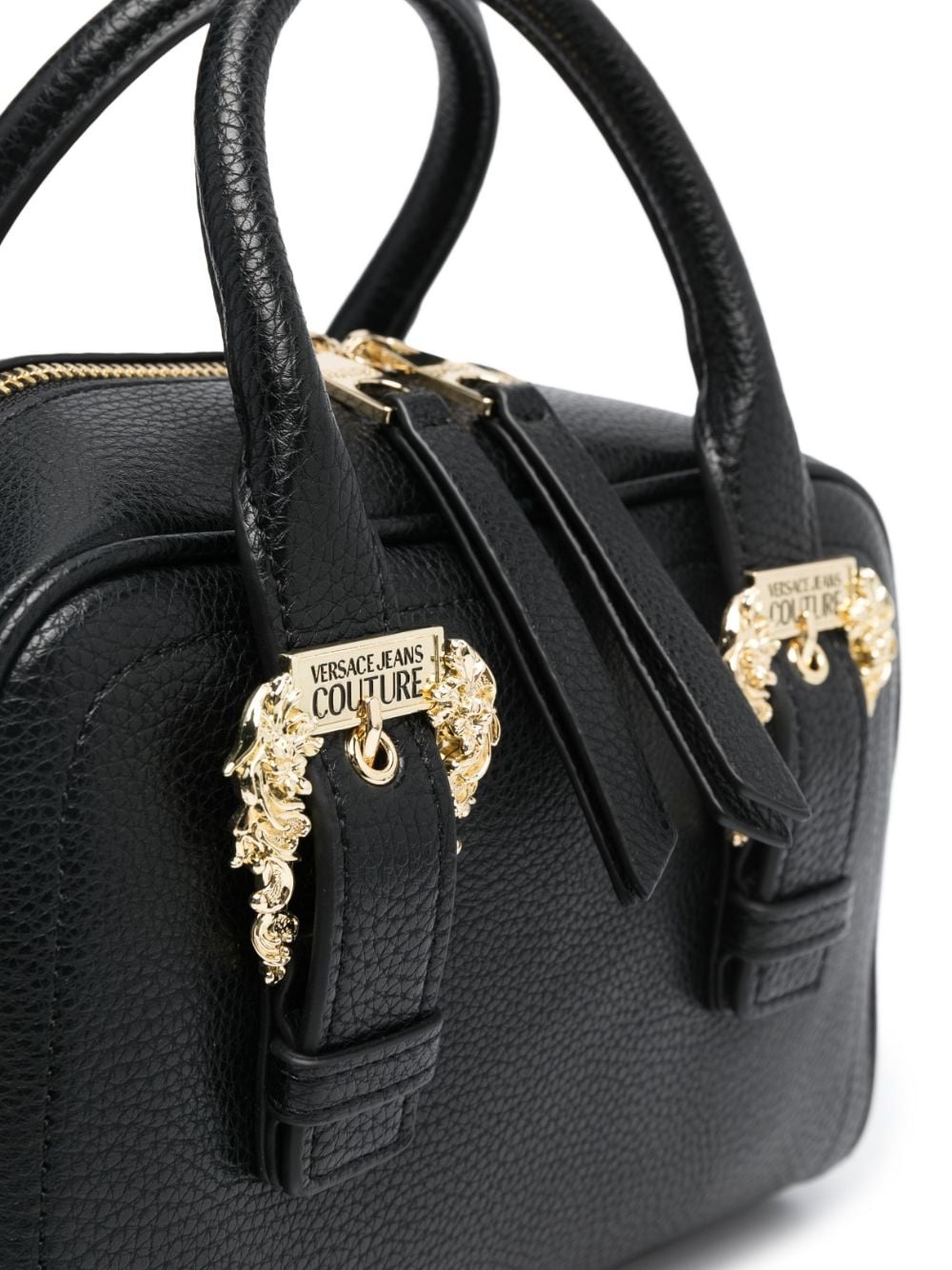 Baroque-buckle faux-leather tote bag - 5