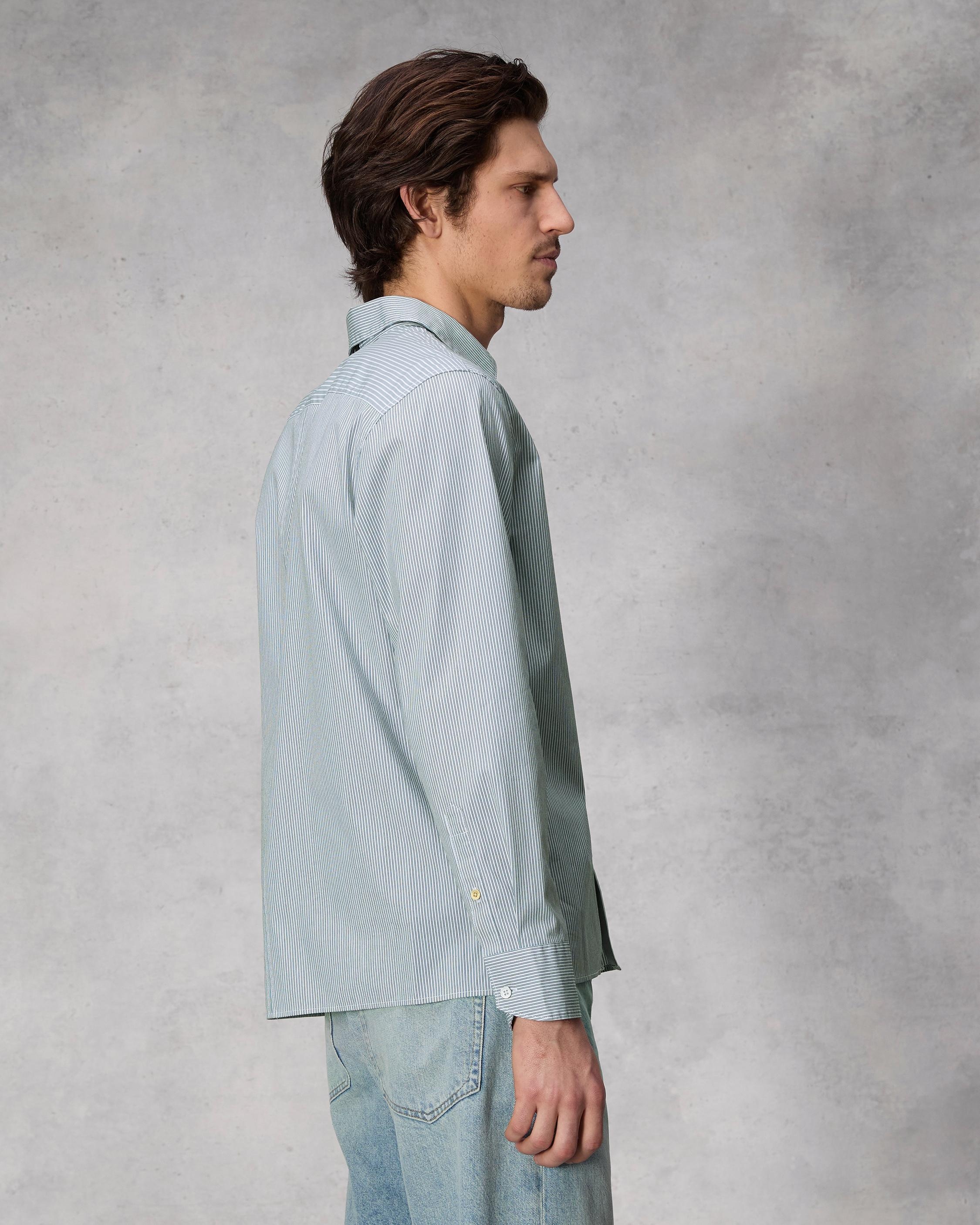 Dalton Striped Hemp Cotton Shirt
Relaxed Fit Button Down - 4