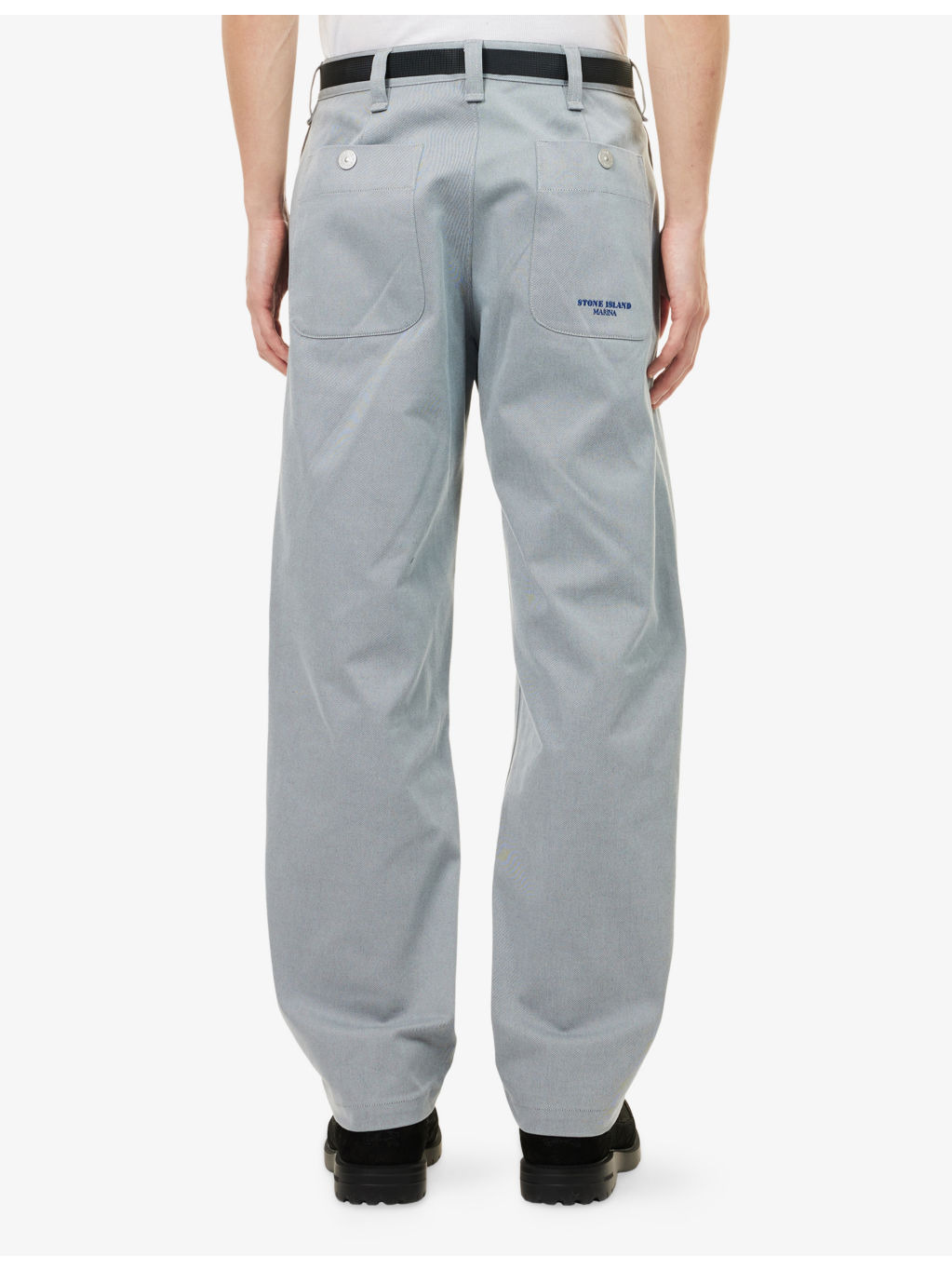 Gabardine Marina Belted Woven Trousers - 4