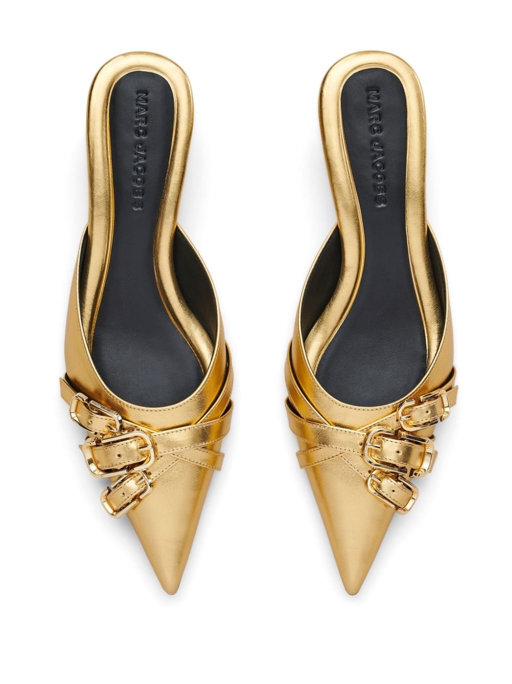 The Metallic J Marc Buckle mules - 5