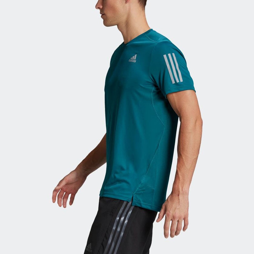 Men's adidas Tennis Training Sports Stripe Solid Color Logo Breathable Quick Dry Casual Short Sleeve - 5