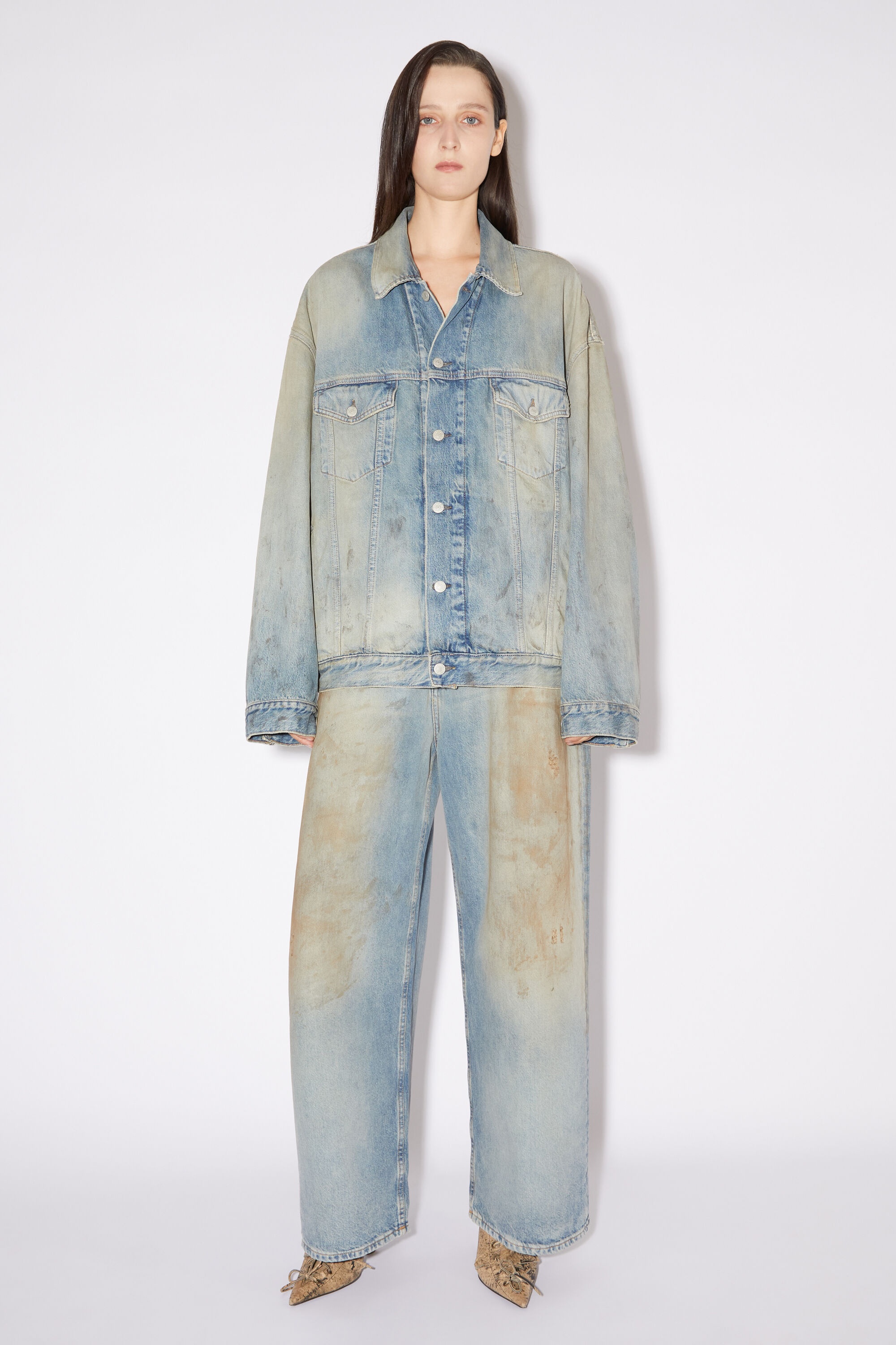Oversized fit denim jacket - Light blue - 2