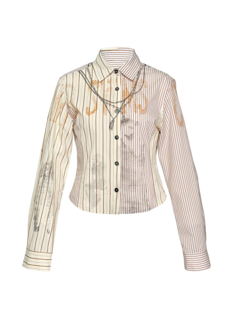 trompe-l'oeil chain-embellished shirt 1