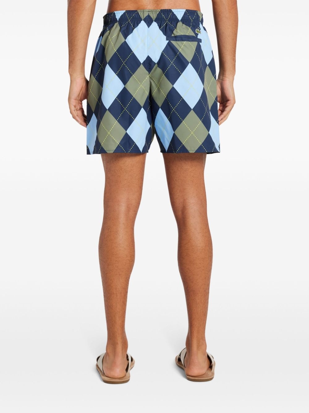 argyle-print swim shorts - 4