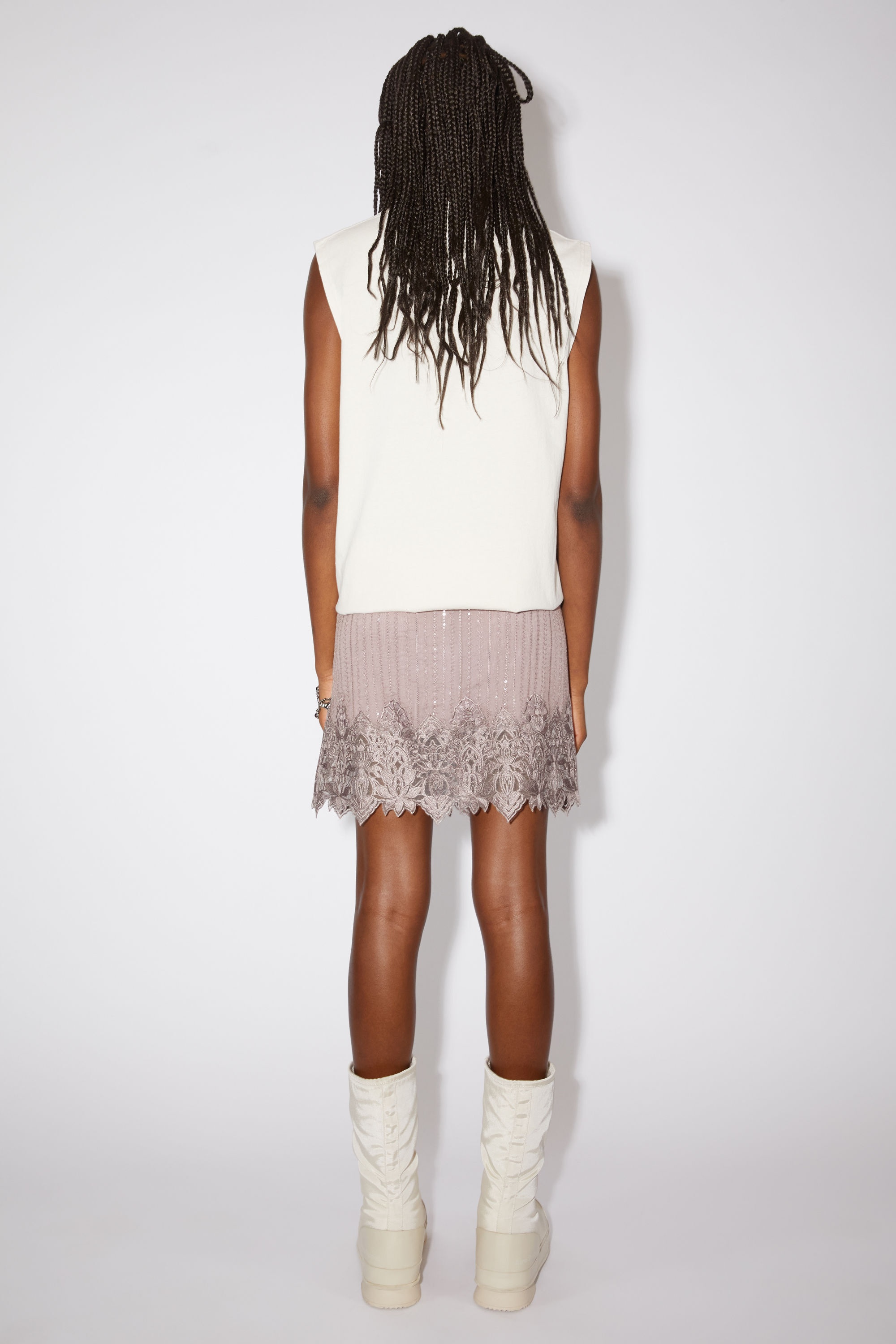 Embroidered skirt - Fox grey - 3