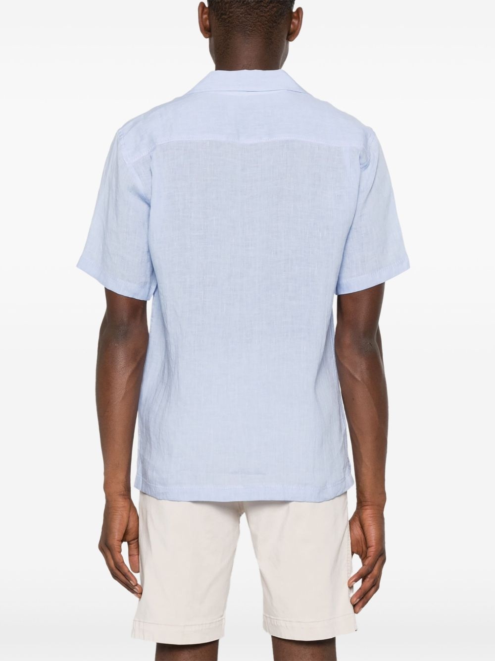 linen short-sleeved shirt - 4