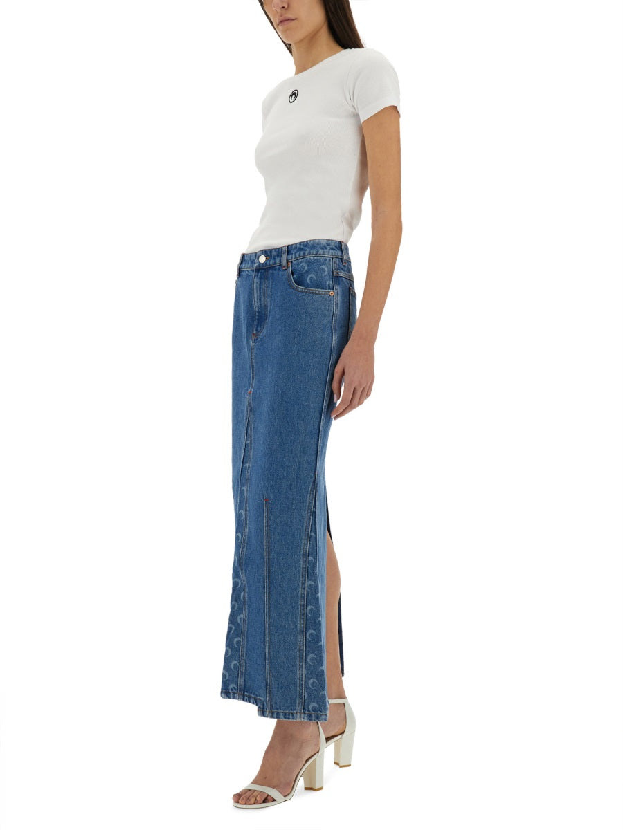 Marine Serre Women "Moon Laser" Long Skirt - 2