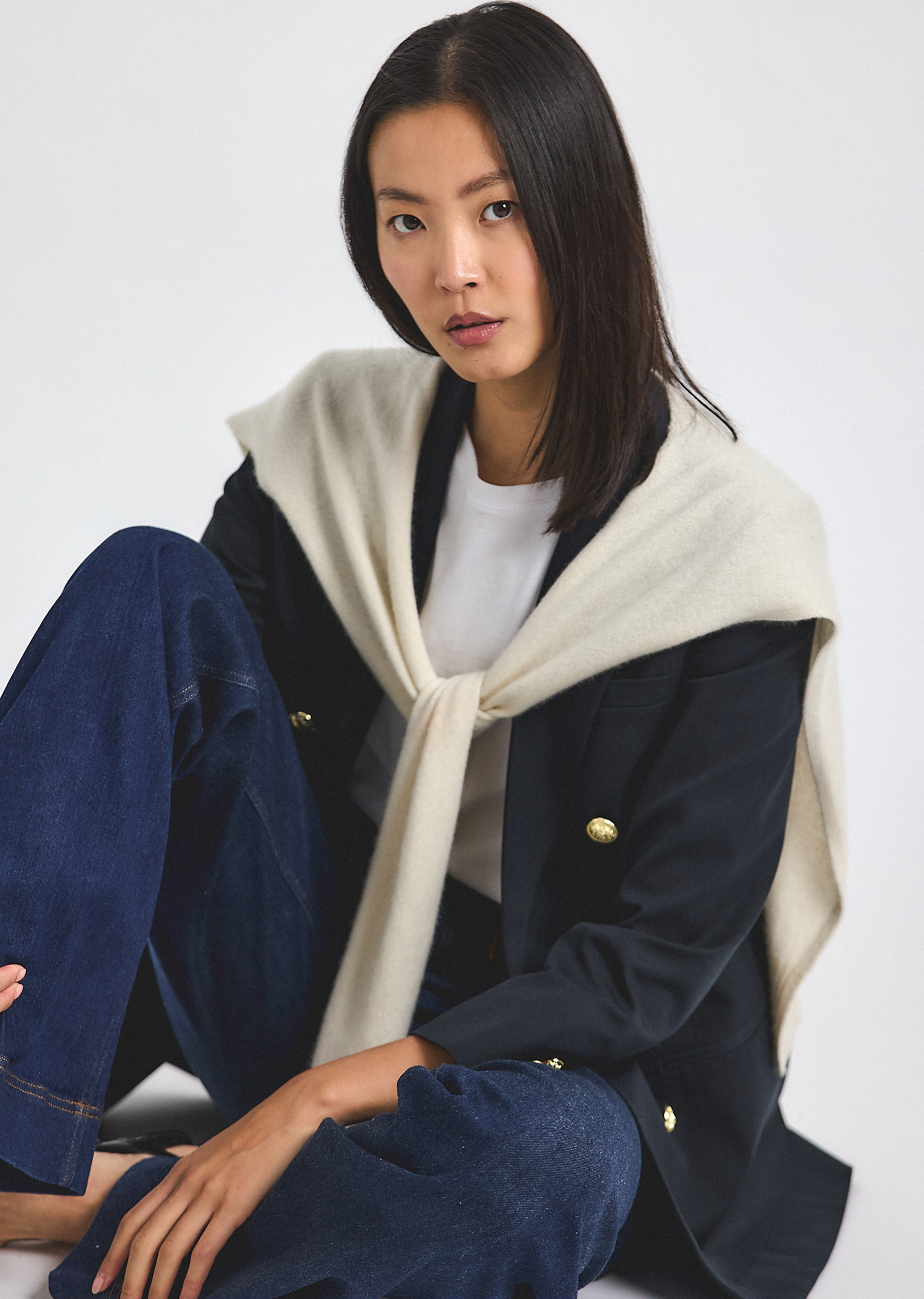 WALTER DOUBLE BREASTED JACKET WITH SHRUG - 2