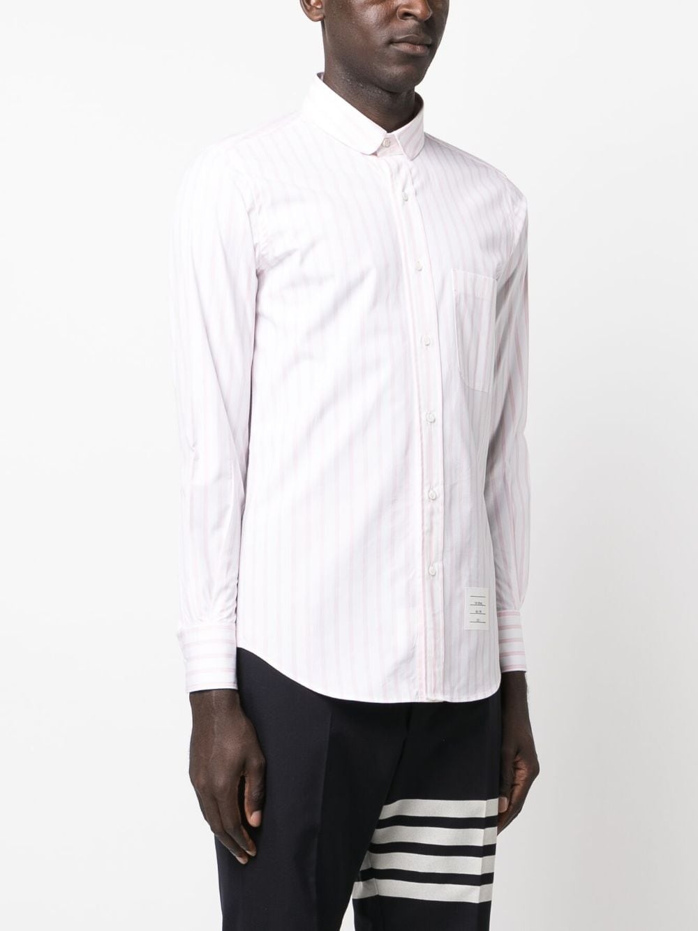 striped long-sleeve cotton shirt - 3
