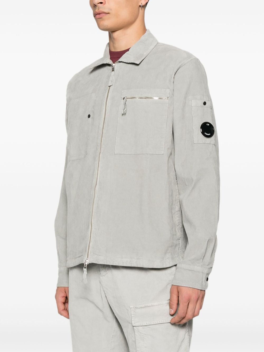 zip-fastening patch-pockets shirt - 3