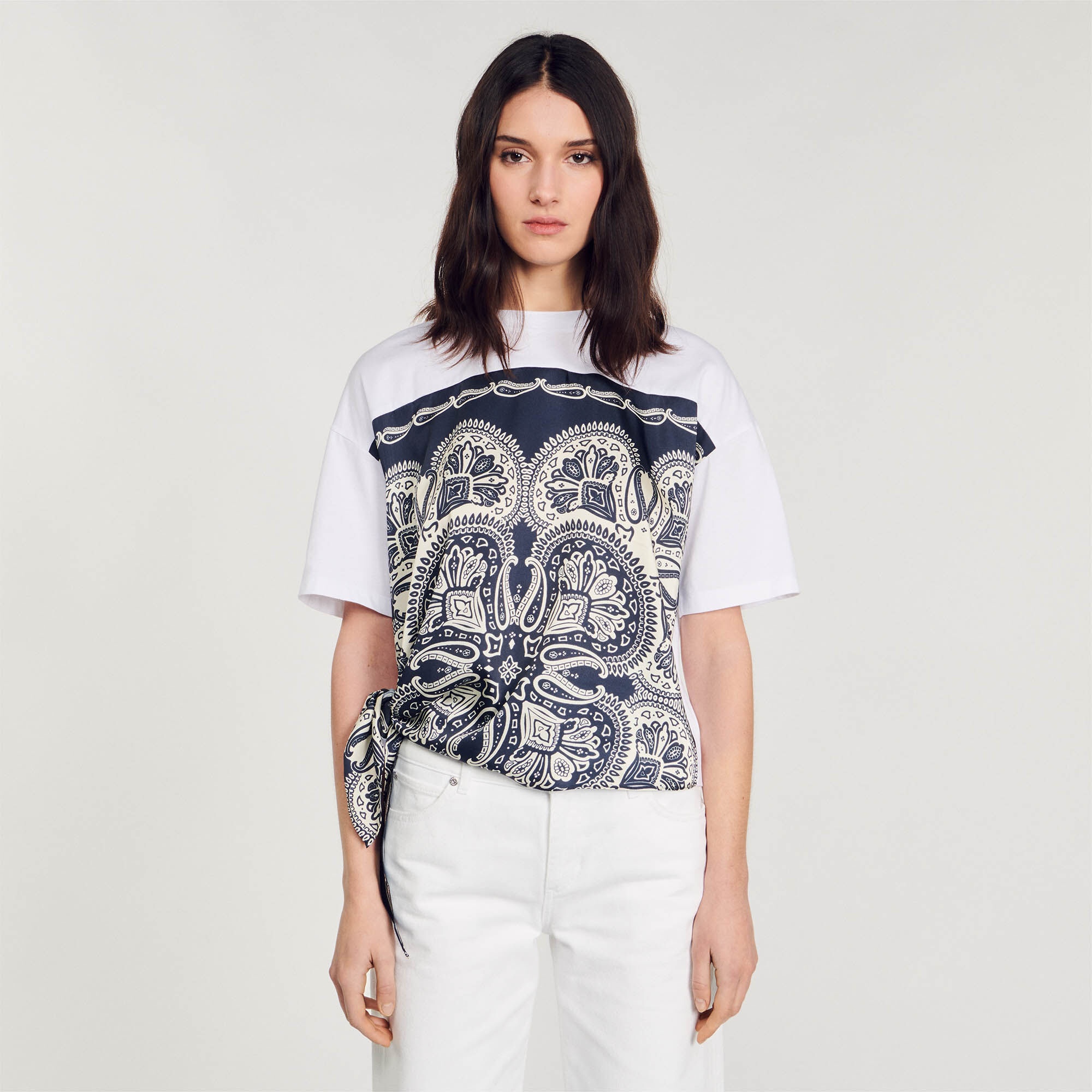 SCARF PRINT T-SHIRT - 5