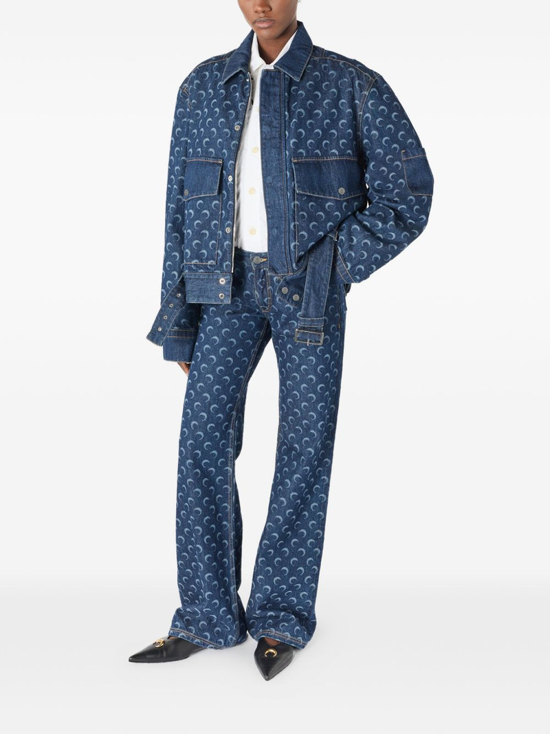 crescent moon-print jeans 1