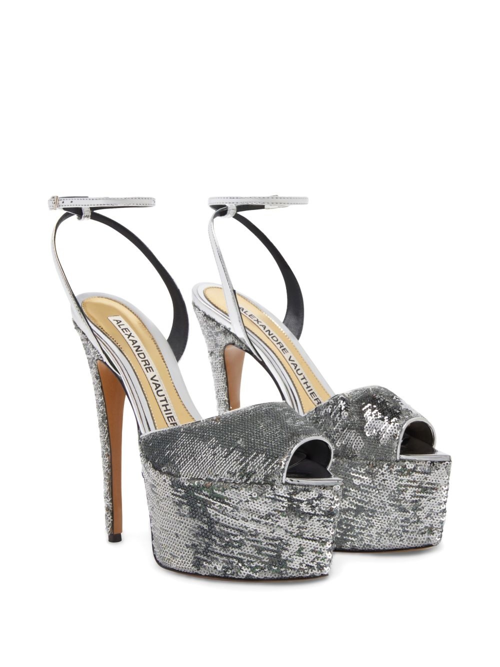 160mm sequin-embellished sandals - 2