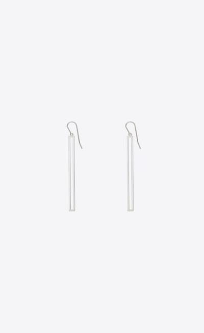 SAINT LAURENT square hoop earrings in metal outlook