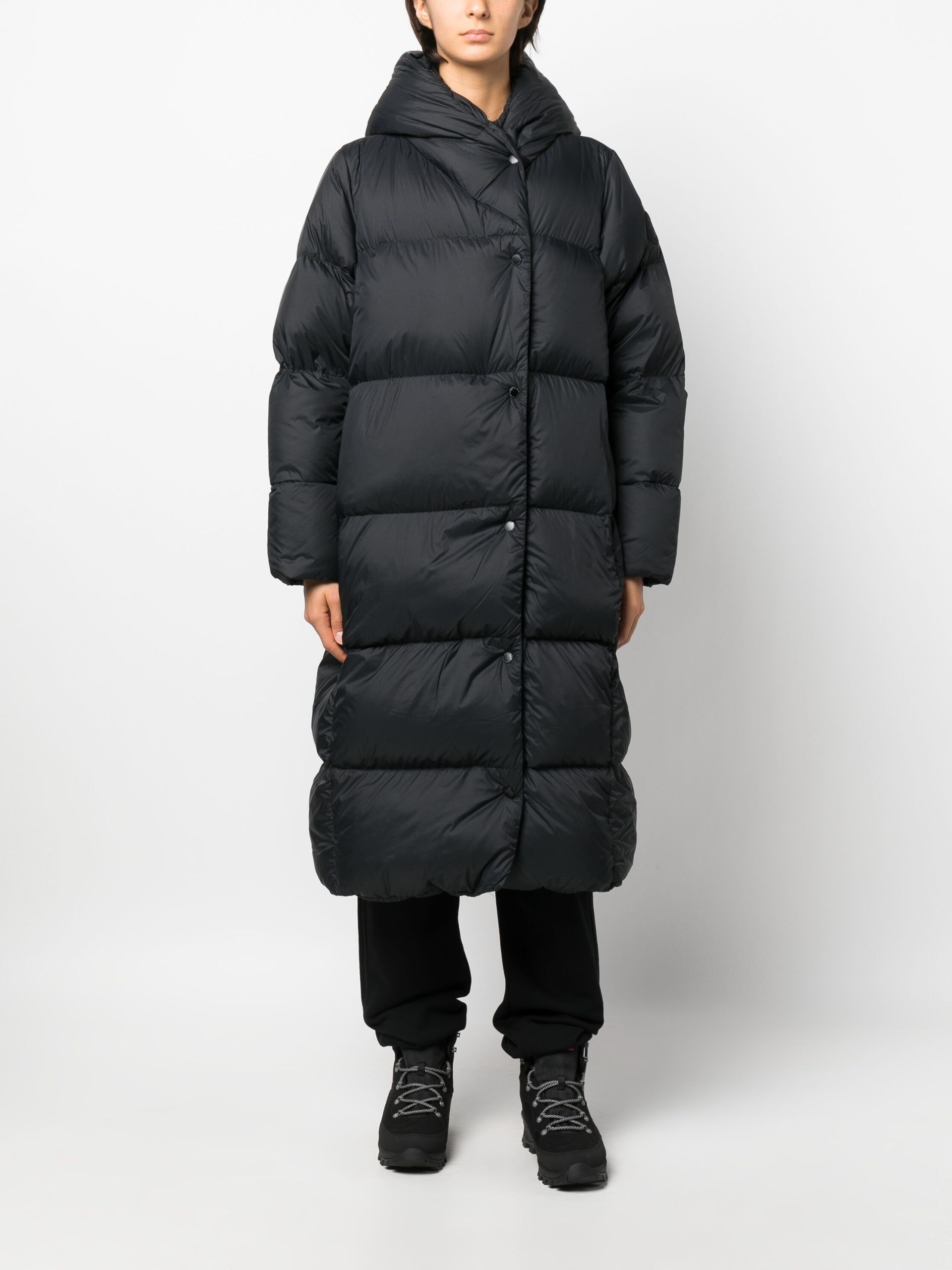 Black Rhoda Down Puffer Coat - 2