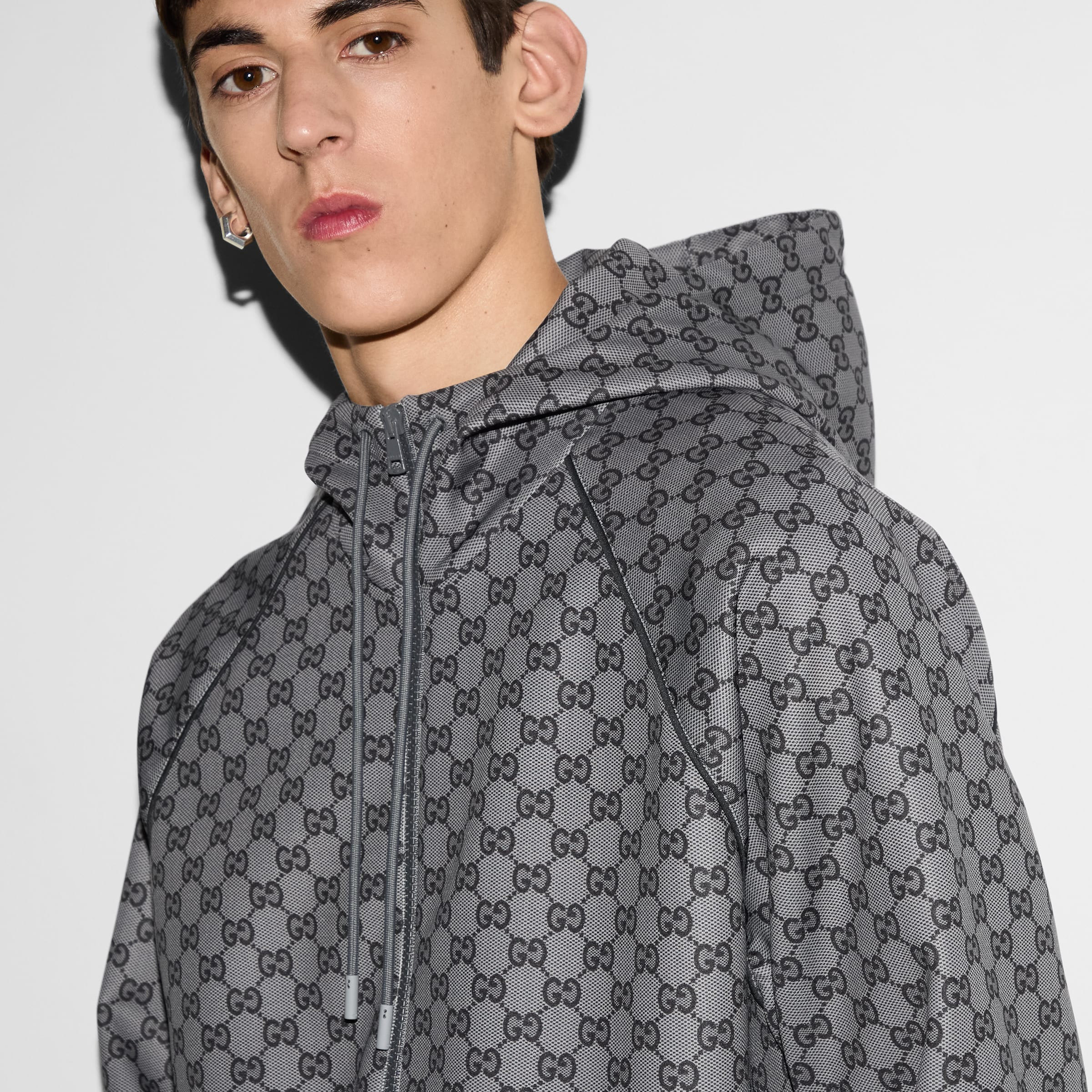Printed GG neoprene zip jacket - 5