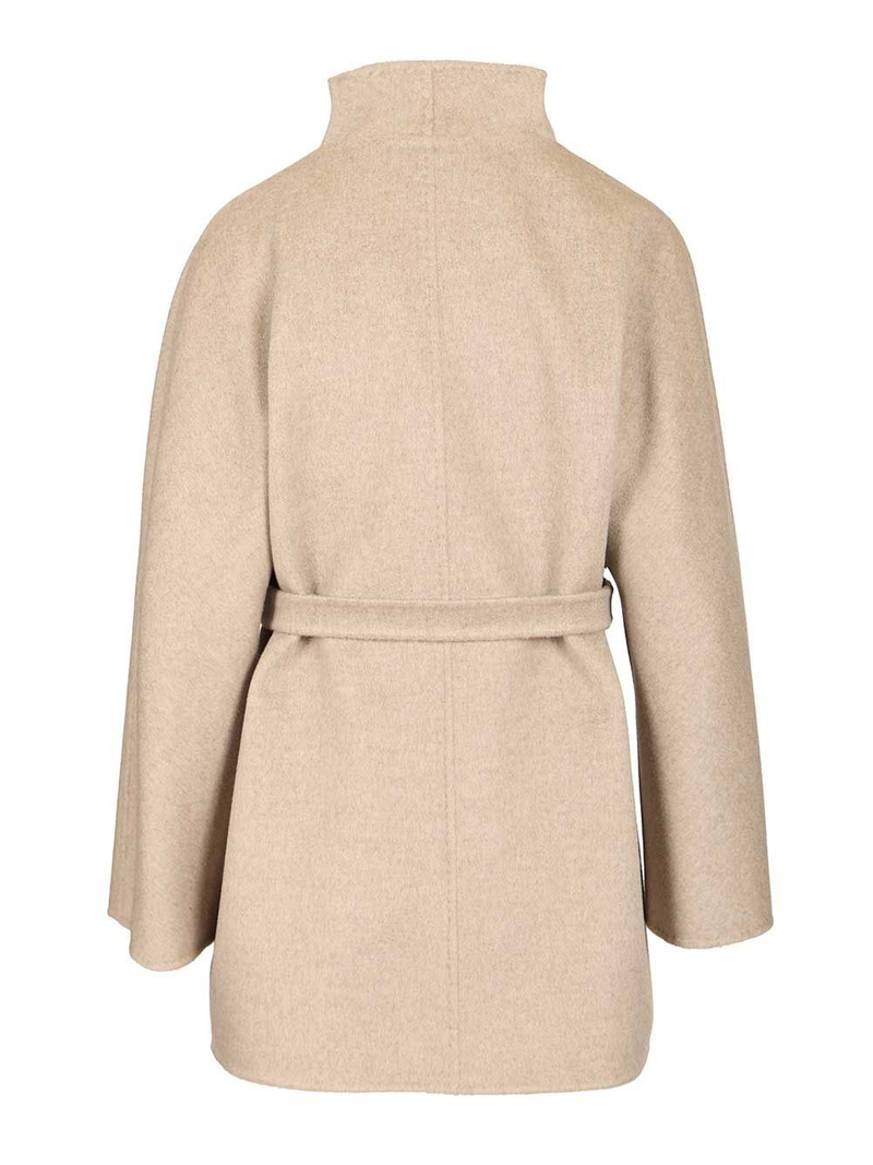 Max Mara Edile Short Belted Cashmere Coat Coats Beige outlook