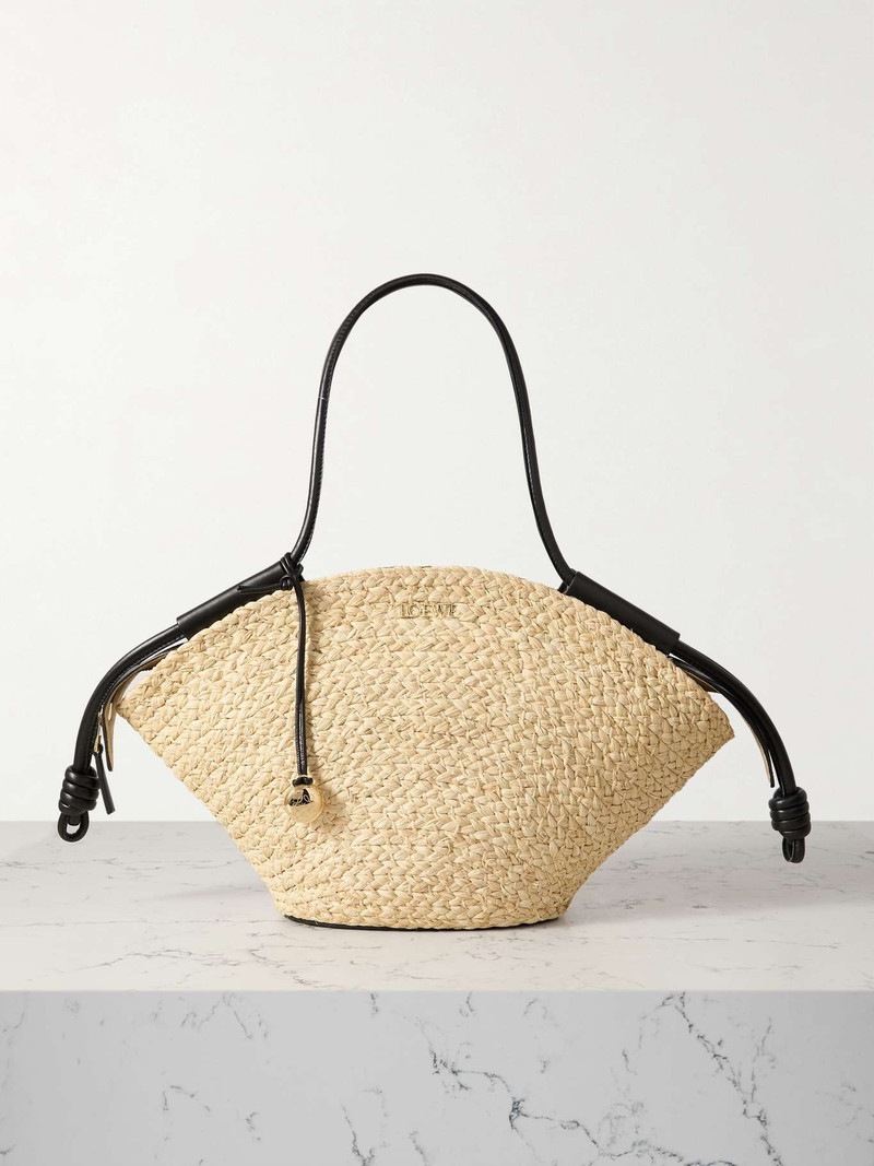 Loewe Small Paseo basket in raffia and nappa calfskin outlook