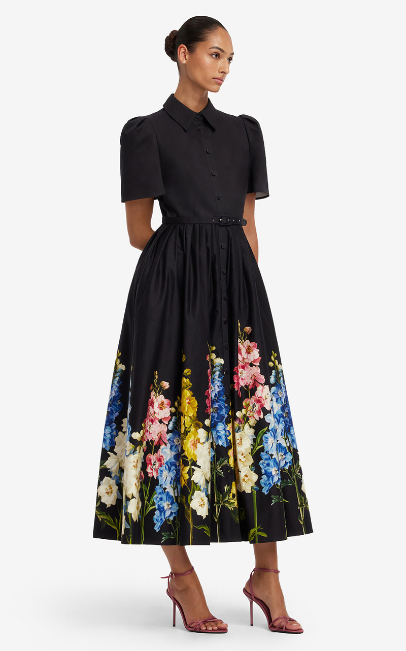 Bianca Cotton Midi Dress black 3