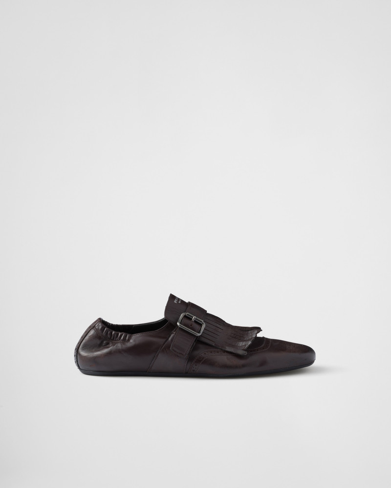 Shuffle fringed monk strap shoes 2