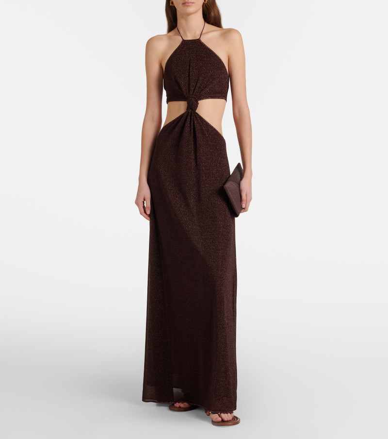 Oséree Lumière cutout halterneck maxi dress outlook