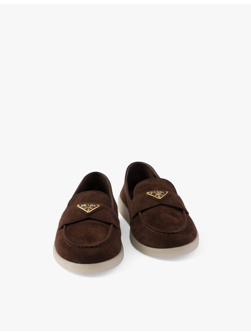 Logo-embellished suede loafers - 6