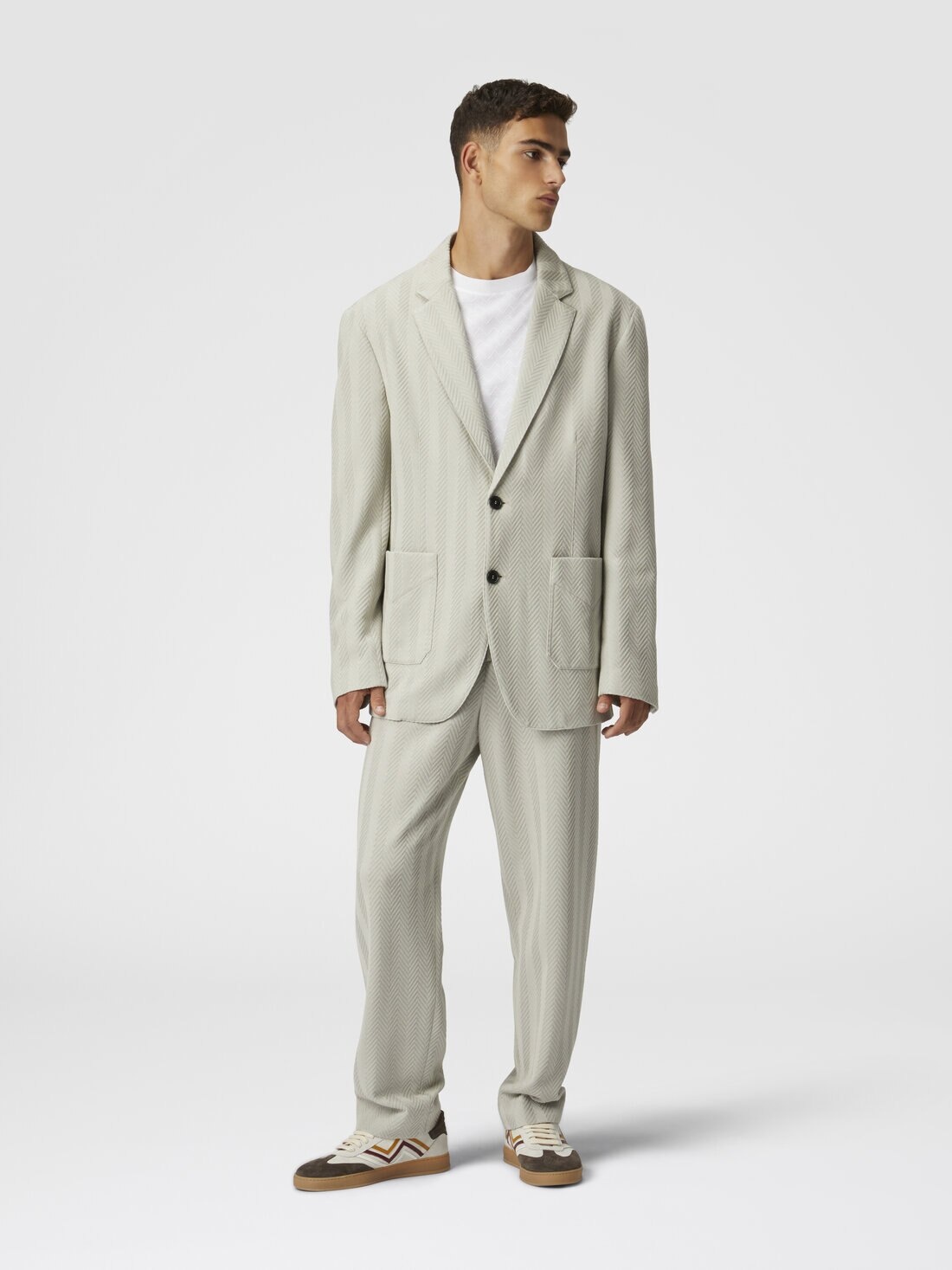 Zigzag cotton and viscose blazer - 2