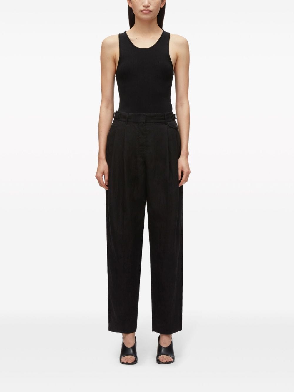 double-pleat tapered trousers - 2
