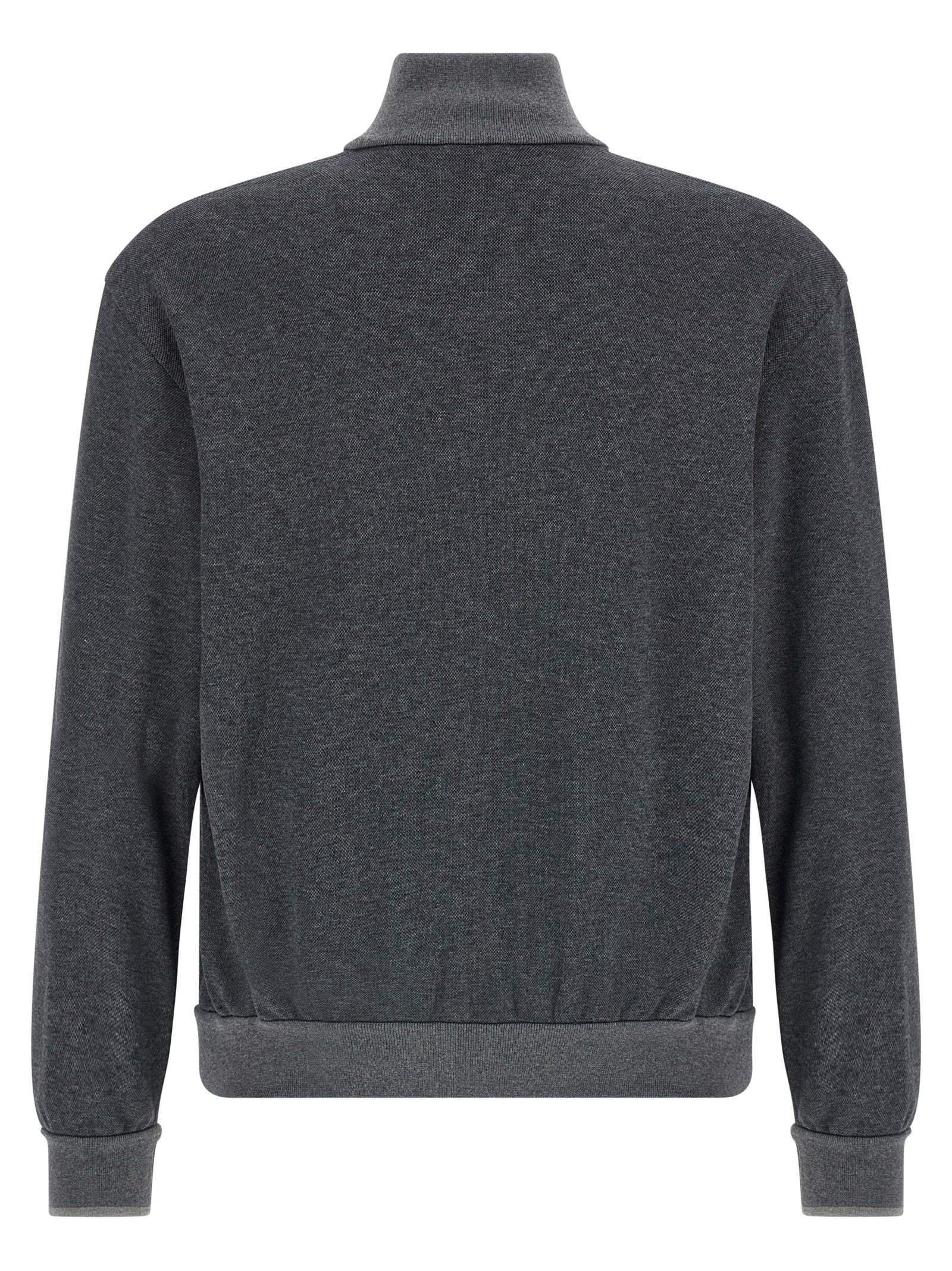 Piqué Cotton Sweatshirt Gray - 2