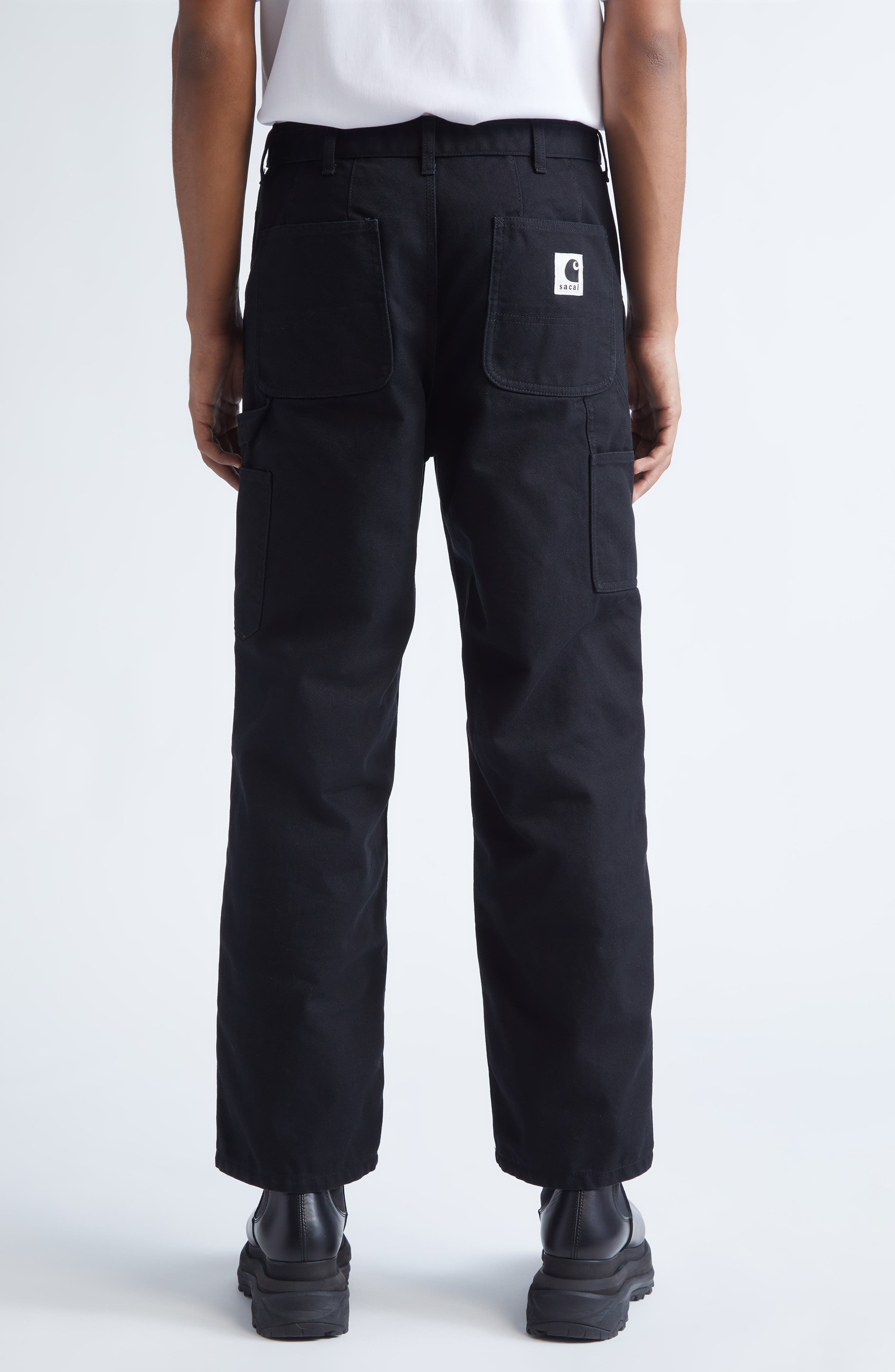 Sacai Carhartt WIP Duck Canvas Carpenter Pants in Black at Nordstrom - 3