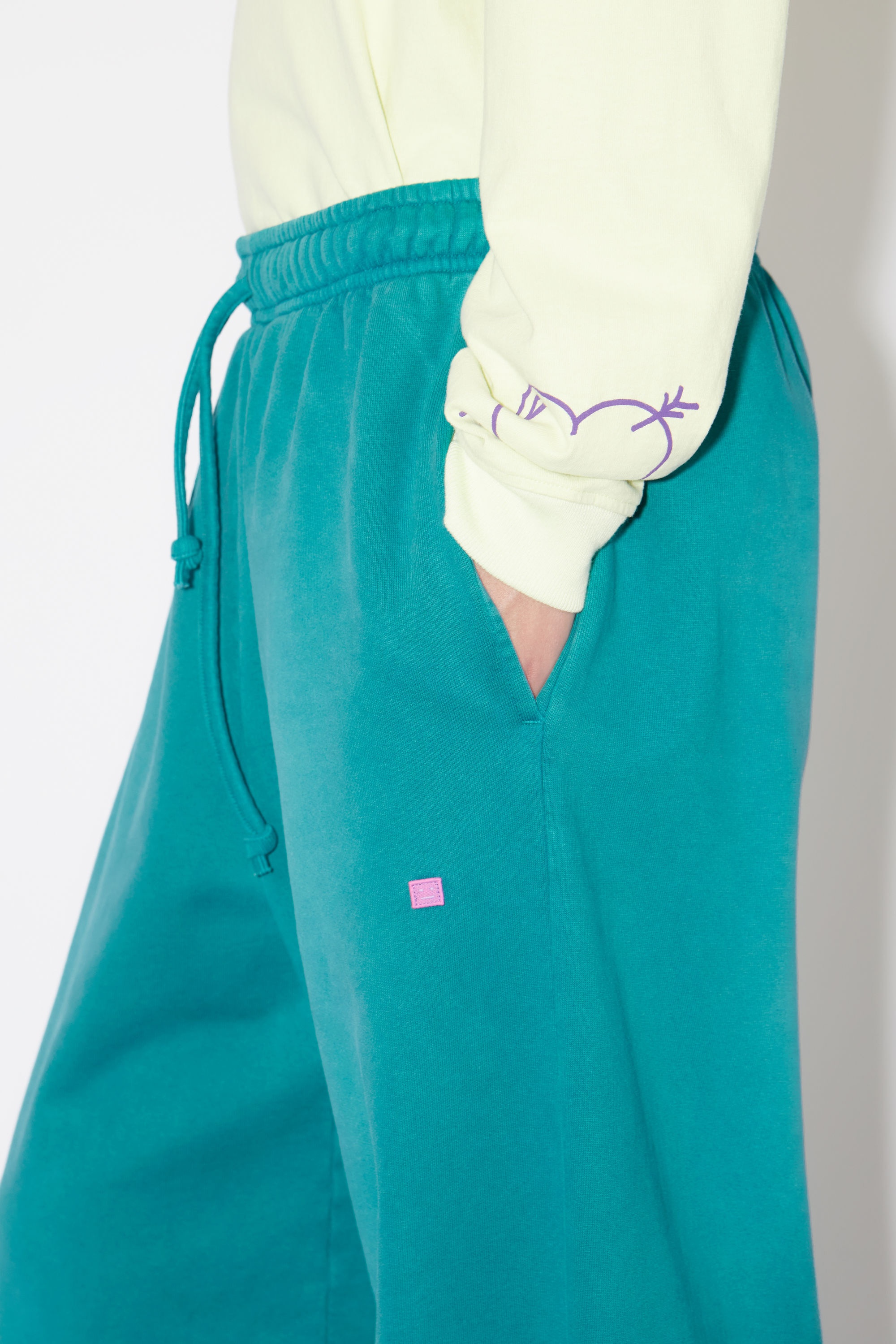 Fleece sweatpants - Sea green - 5