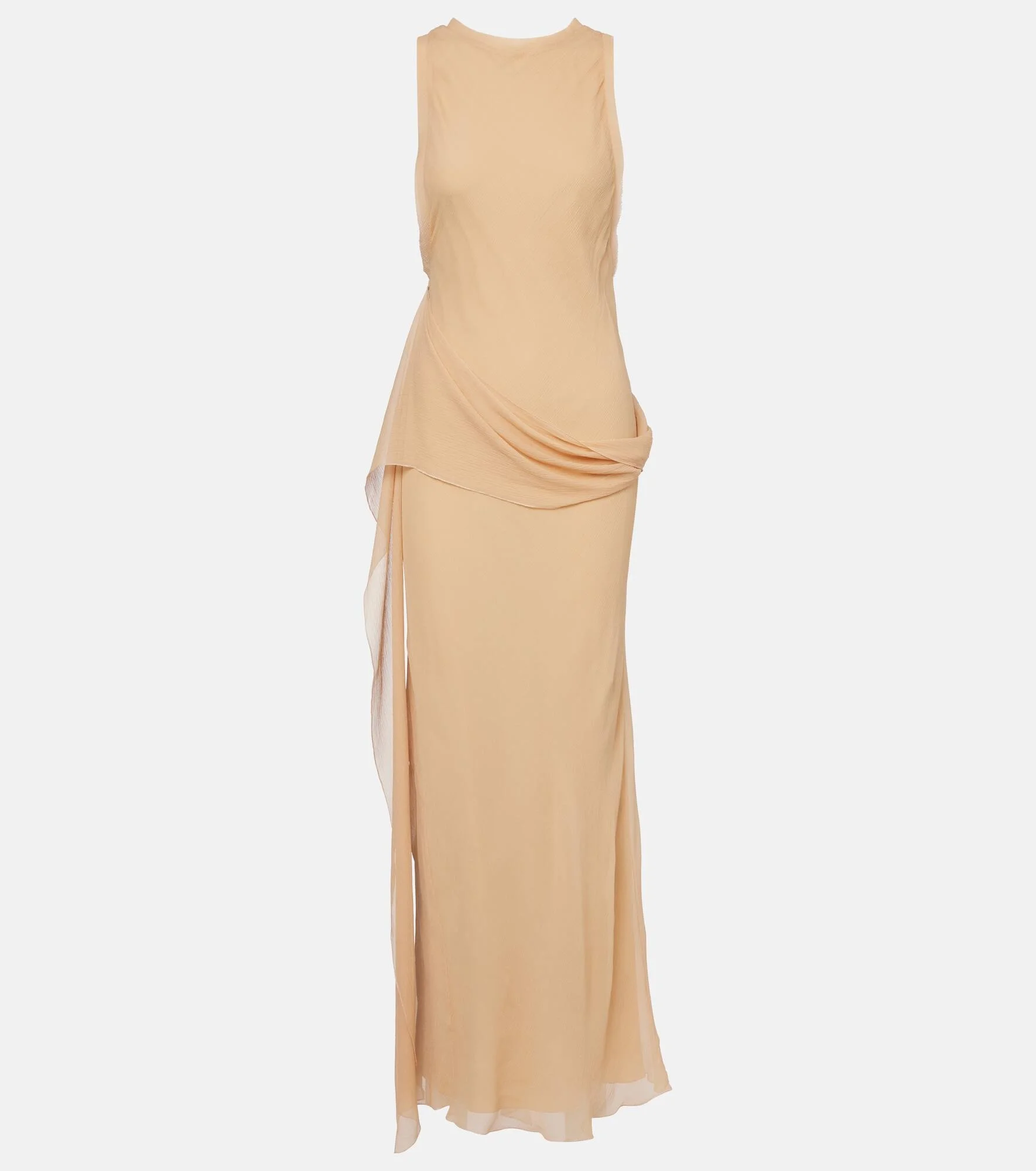 Draped silk gown - 1