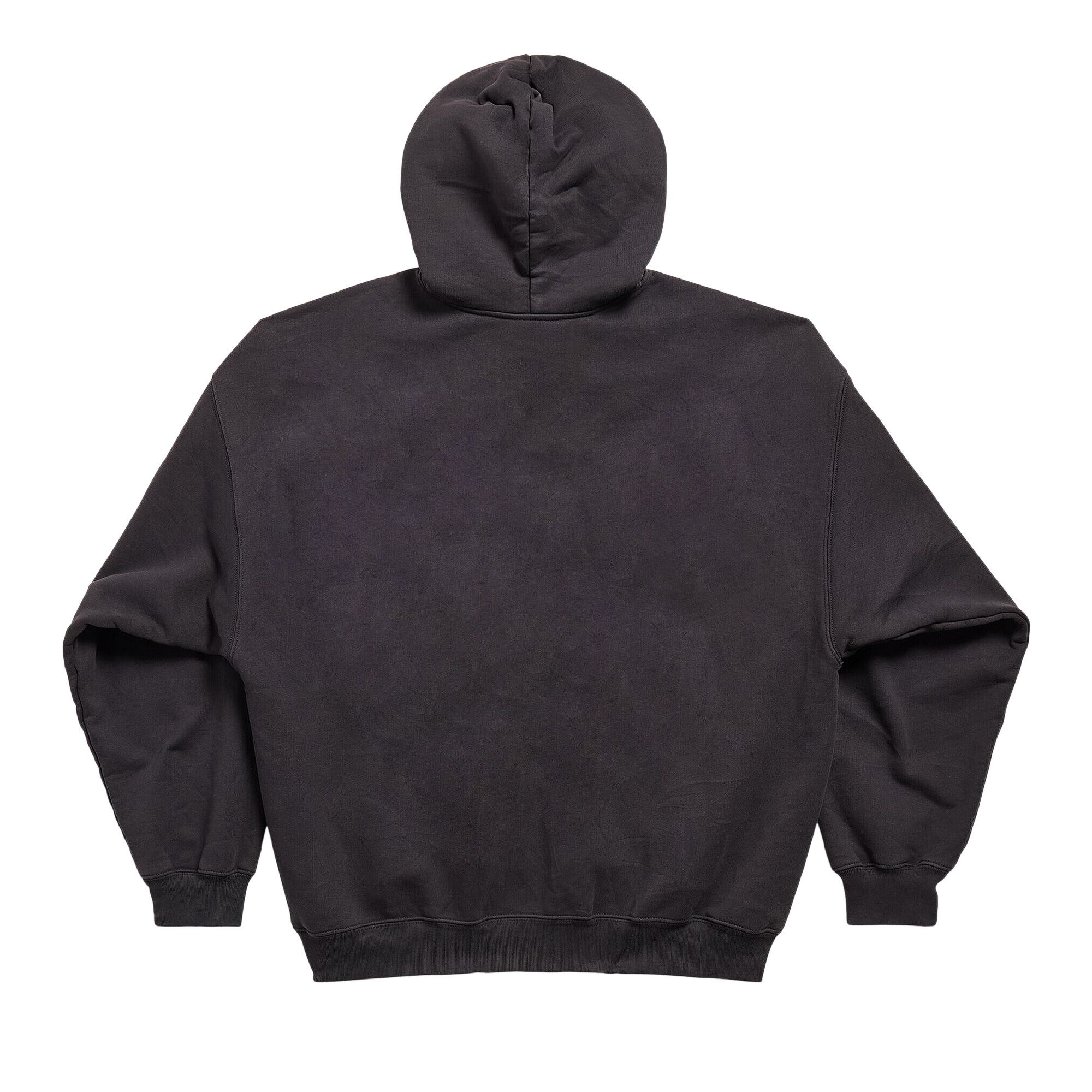 Balenciaga Medium Fit Hoodie 'Washed Black/Blue' - 2
