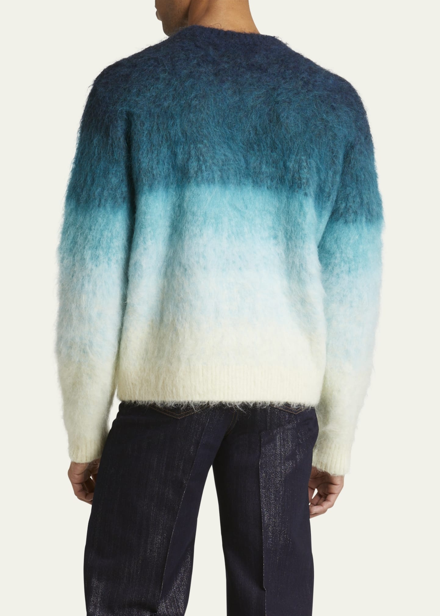 Men's Gradient Mohair Sweater - 3