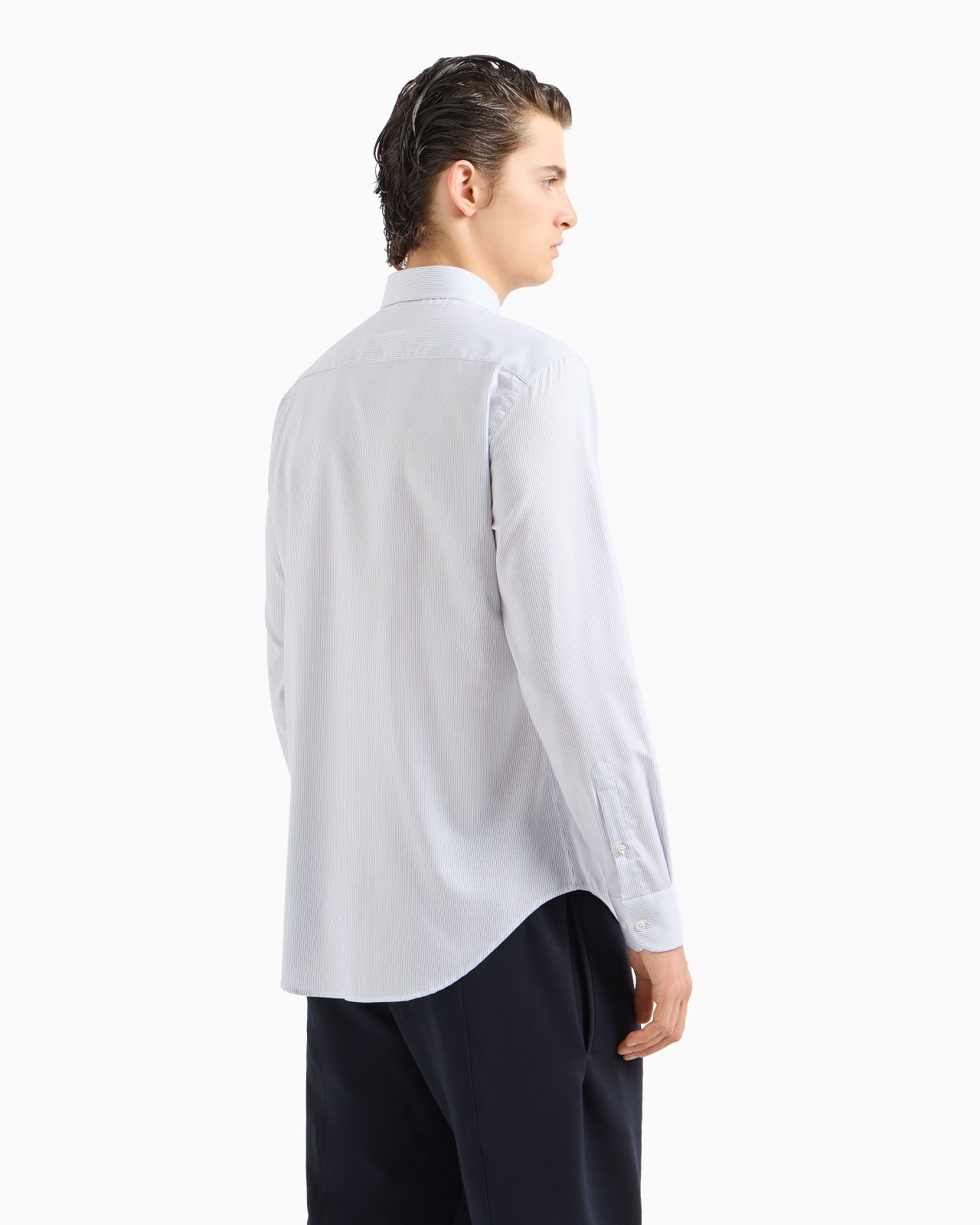 No-iron striped cotton shirt - 3