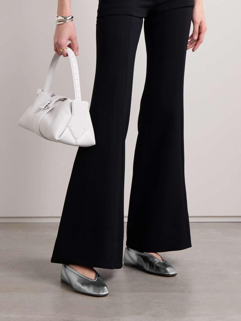 LE MONDE BÉRYL Luna metallic leather ballet flats outlook