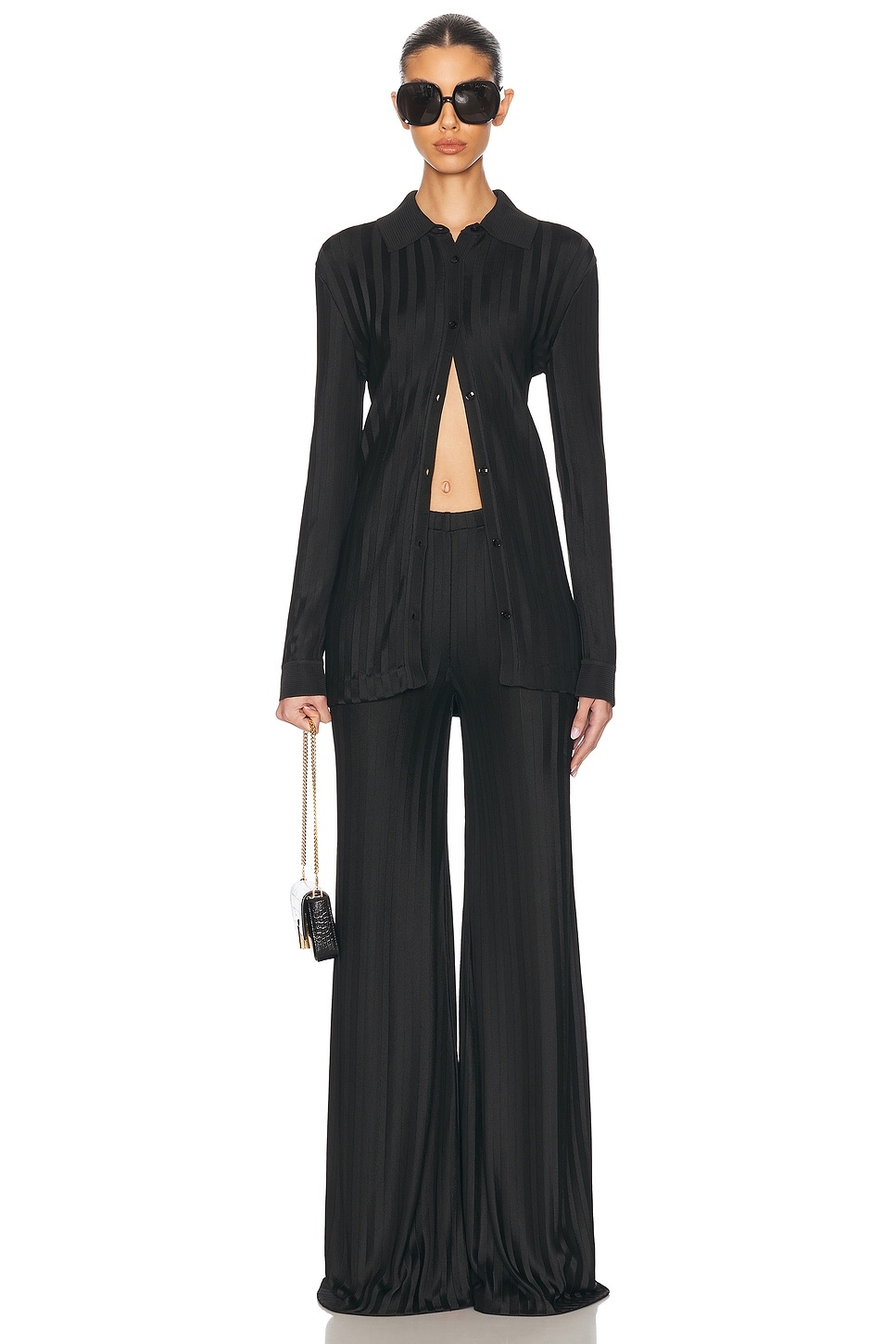 Herringbone Flare Pant - 5