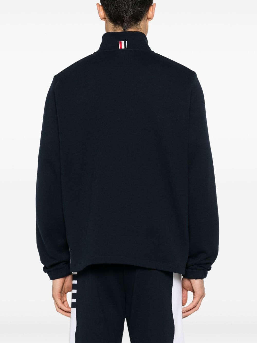 funnel-neck cotton sweatshirt - 4